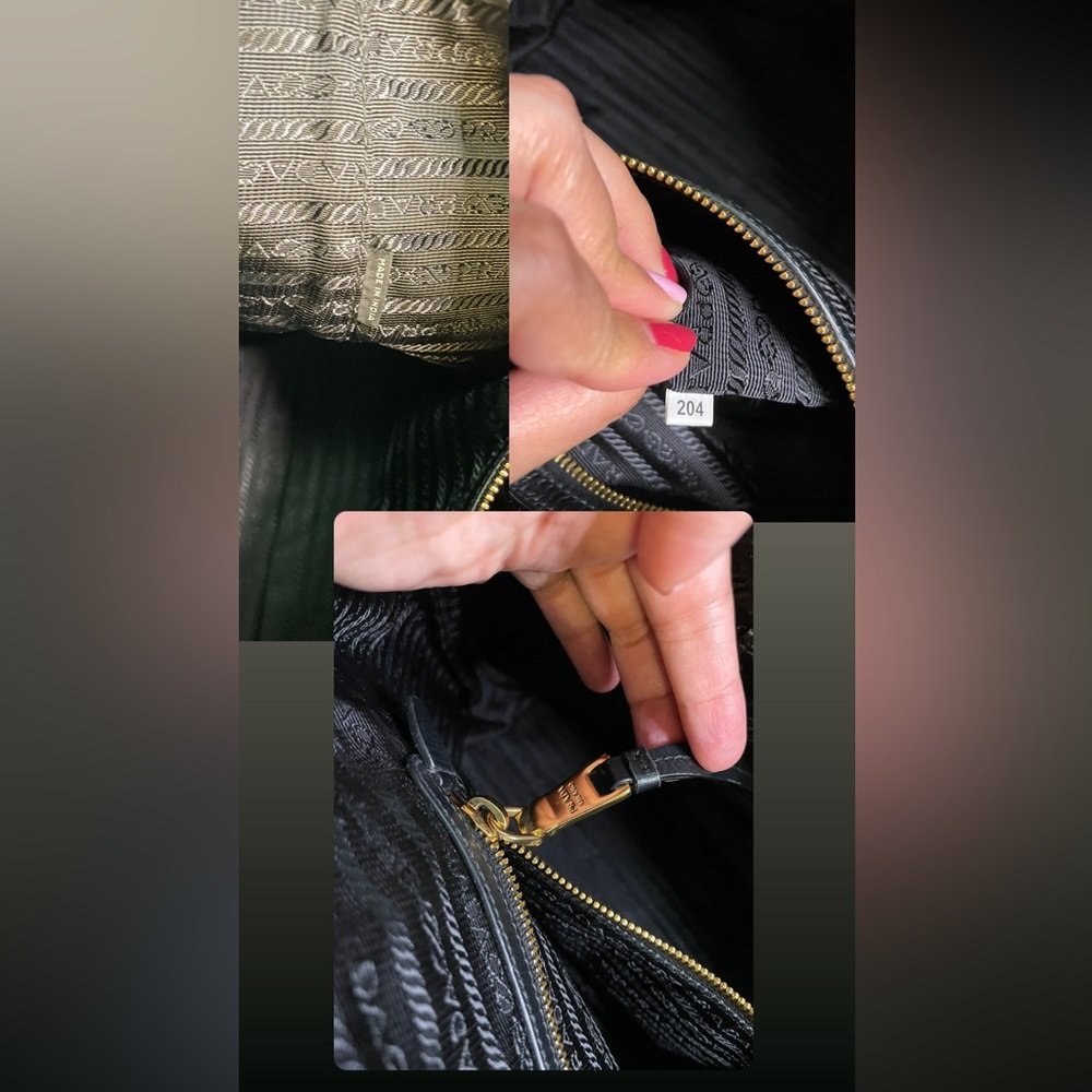 Prada Black Logo Jacquard Canvas Tote Bag π€ - Picture 8 of 13